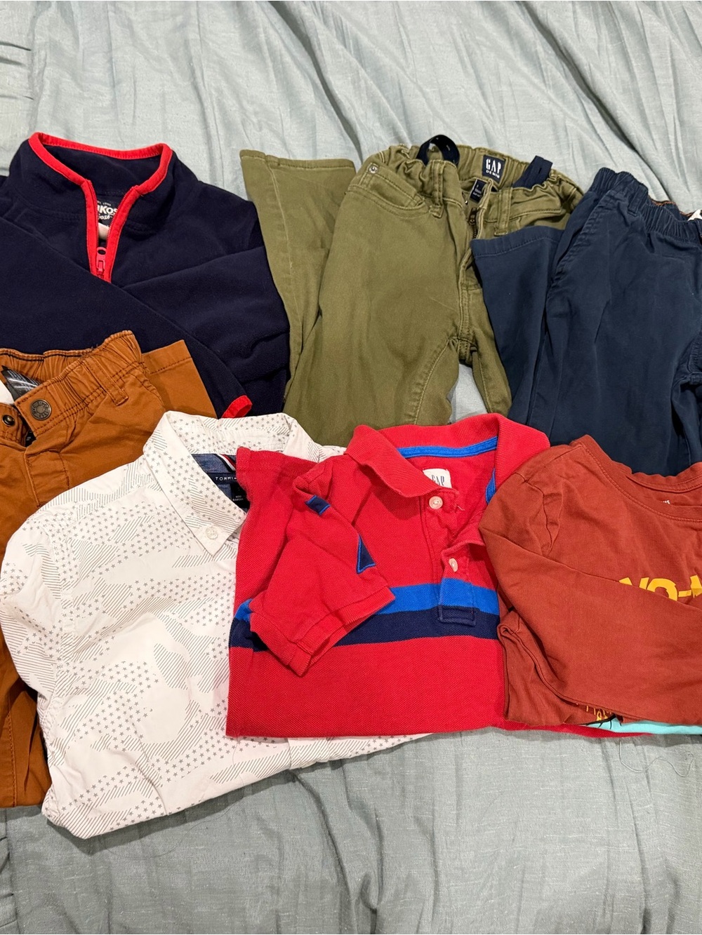 Boys Size 7 Clothing Bundle – GAP, OshKosh, H&M, Tommy Hilfiger & More 7 Pieces